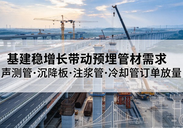 木兰基建稳增长带动预埋监测管材需求，声测管、沉降板、注浆管订单持续放量